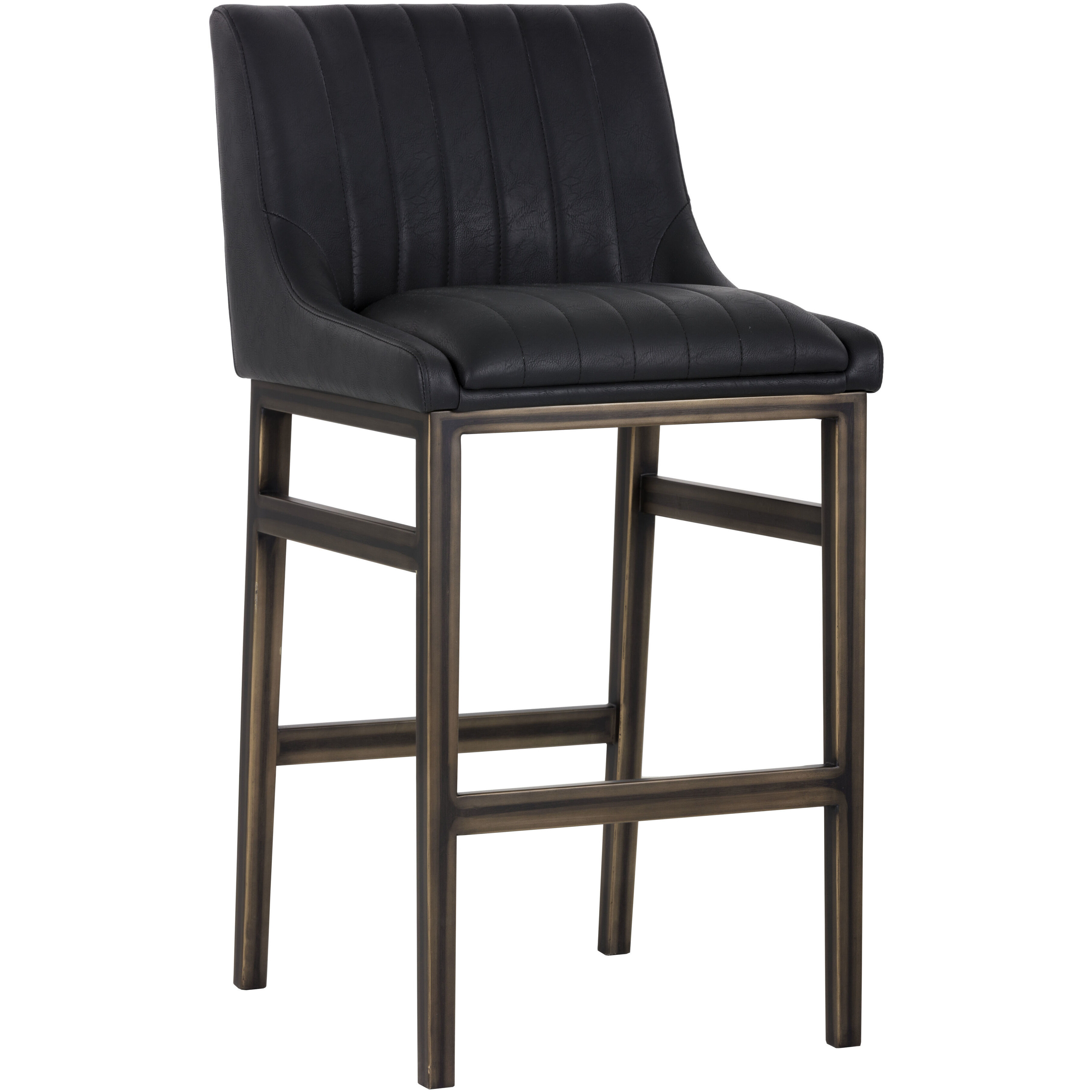 Halden 40.5 inch Vintage Black Barstool